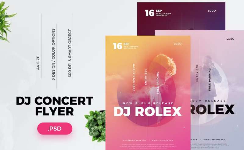 DJ-concert-flyer-1 Concert Flyers That Stand Out: 21 Examples and Templates