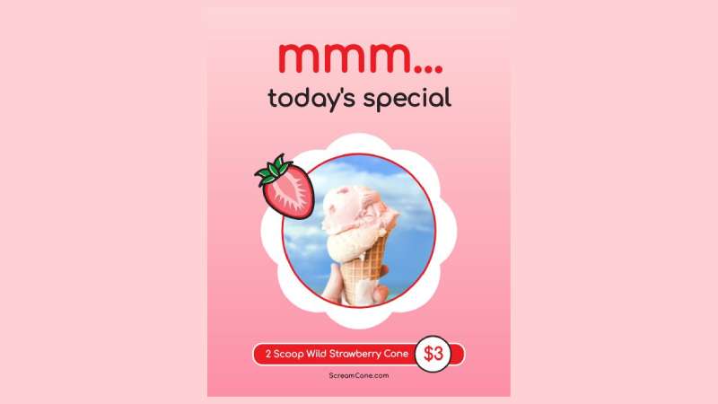 Pink-specials Scoop up Sweet Deals with These Ice Cream Flyers