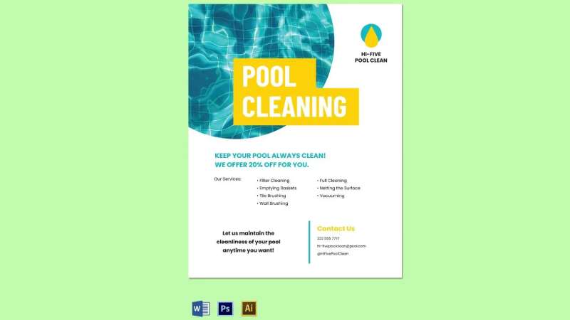 Pool-cleaning Cleaning Business Flyers To Power Up Your Marketing