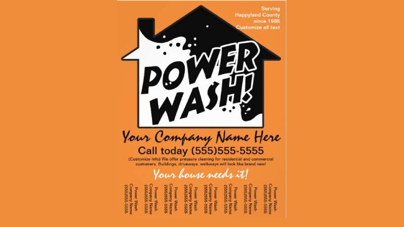 Power-wash-pressure Eye-Catching Power Washing Flyers to Boost Your Business