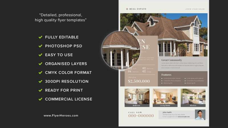 Real-estate-flyer Open House Flyers to Help Your Real Estate Business Shine