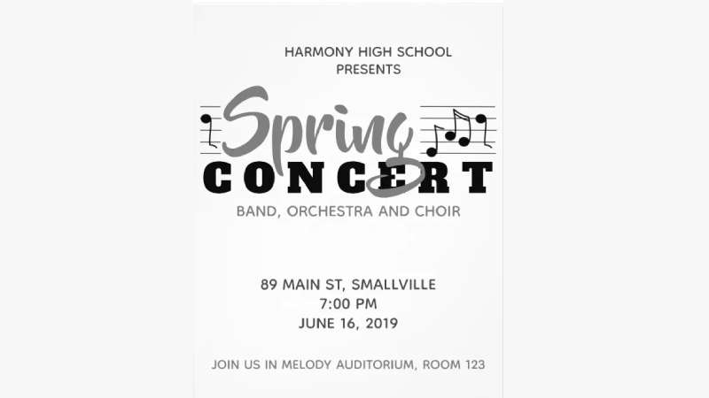 Spring-concert-1 Concert Flyers That Stand Out: 21 Examples and Templates