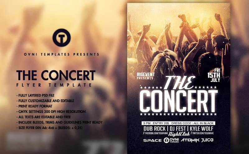 The-concert-band-1 Concert Flyers That Stand Out: 21 Examples and Templates