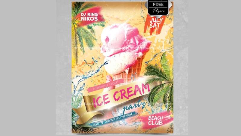 Tropical-ice-cream Scoop up Sweet Deals with These Ice Cream Flyers