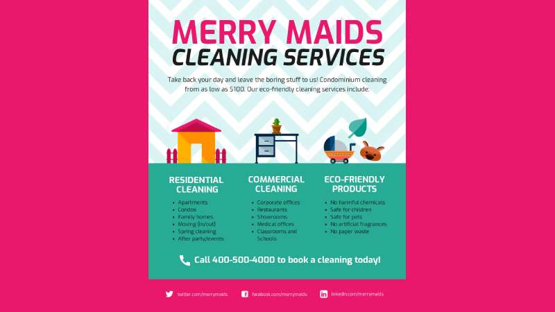 Vibrant Cleaning Business Flyers To Power Up Your Marketing