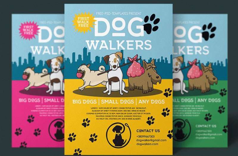 cartoon-dog-walkers-flyer-template-1 Top Dog Walking Flyers for Effective Marketing