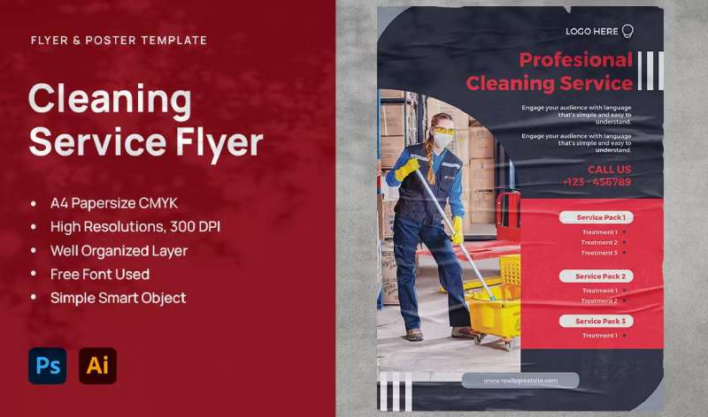 cleaning-service-flyer-1 Stunning House Cleaning Flyers for Your Business