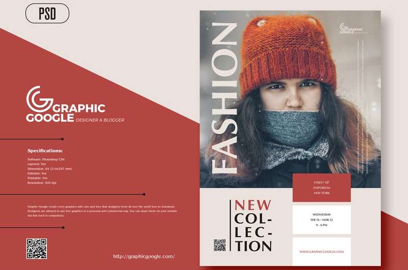 grid-clean-fashion-new-collection-flyer-template-1-1 The Ultimate Collection of Fashion Flyers