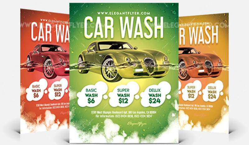 illustrated-futuristic-car-wash-flyers-along-with-facebook-cover-templates-1 Attention-Grabbing Car Wash Flyers for Your Business