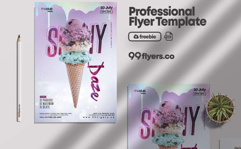 modern-ice-cream-flyer-template-1 Scoop up Sweet Deals with These Ice Cream Flyers