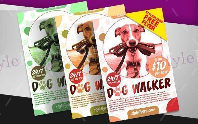 simple-modern-dog-walker-flyer-template-1 Top Dog Walking Flyers for Effective Marketing