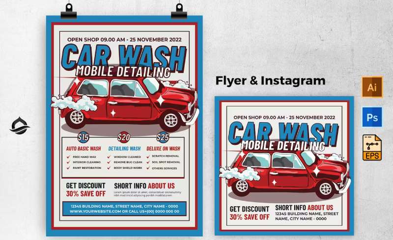 vintage-car-wash-1 Attention-Grabbing Car Wash Flyers for Your Business