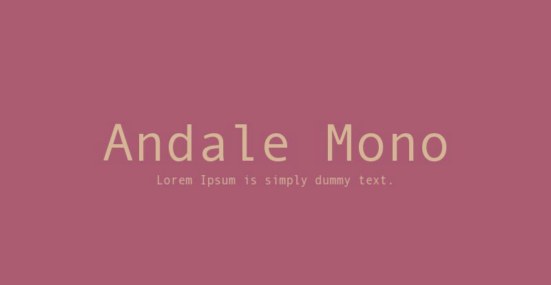 andale-mono Programming Fonts: The Top Choices for Developers
