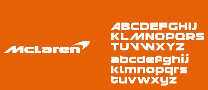 font-1-2 The McLaren Logo History, Colors, Font, and Meaning