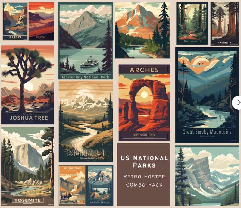 2023-07-29-173621 National Park Posters for Adventure Seekers