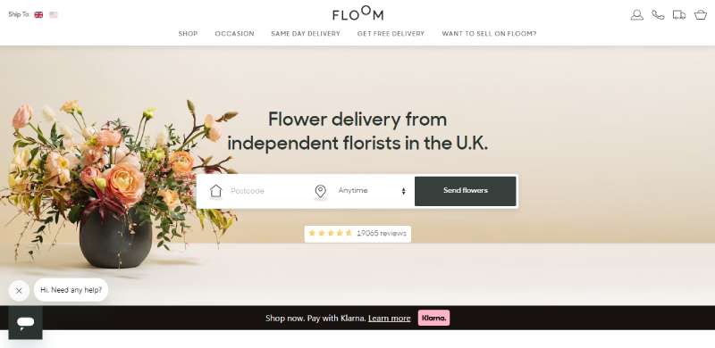 FLOOM_-Simplicity-and-Functionality-Entwined 15 Florist Website Design Examples That Inspire