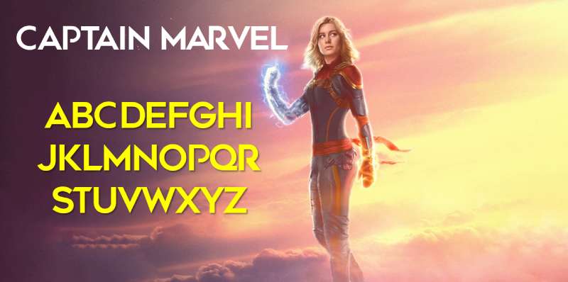 Font-1-10 The Captain Marvel Logo History, Colors, Font, and Meaning
