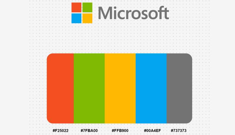 colour-7 The Microsoft Logo History, Colors, Font, and Meaning