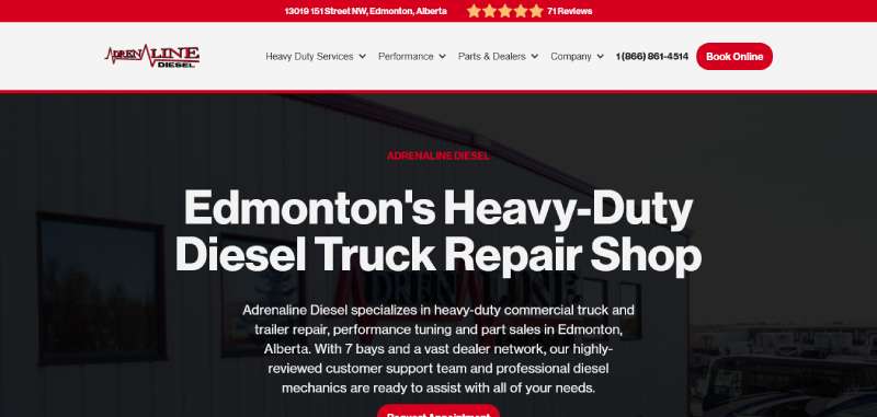 Adrenaline-Diesel 16 Auto Repair Website Design Exampless that Turn Heads
