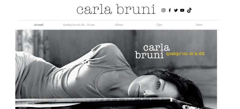 CARLA-BRUNI Awesome Examples Of Websites For Singers
