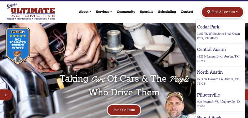 Daves-Ultimate-Automotive 16 Auto Repair Website Design Exampless that Turn Heads