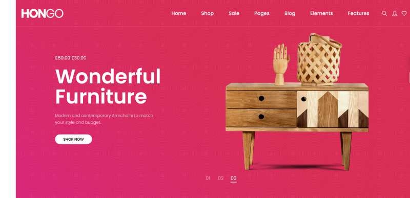 HONGO-FURNITURE Inspiration For Furniture Website Design: 14 Sites