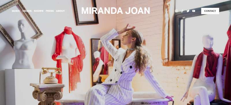 MIRANDA-JOAN Awesome Examples Of Websites For Singers