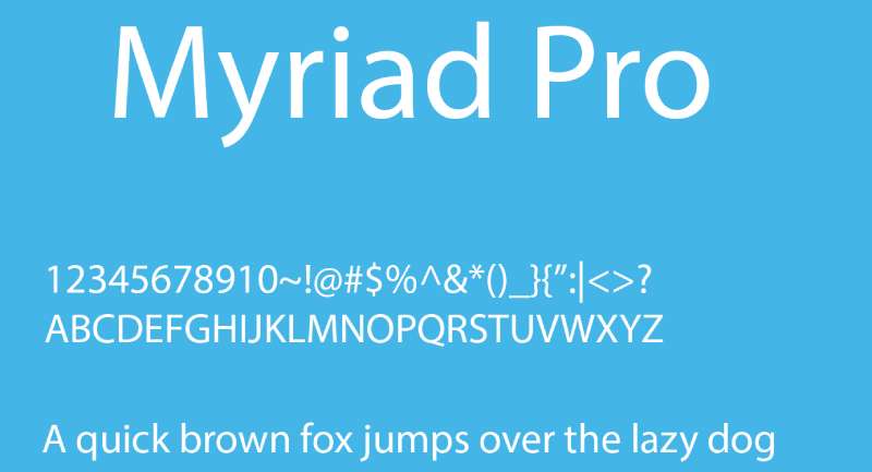 Myriad-pro Photoshop Font Picks: The 29 Best Fonts for Photoshop