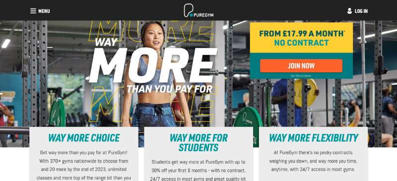 PUREGYM Examples of Great Gym Websites to Inspire You