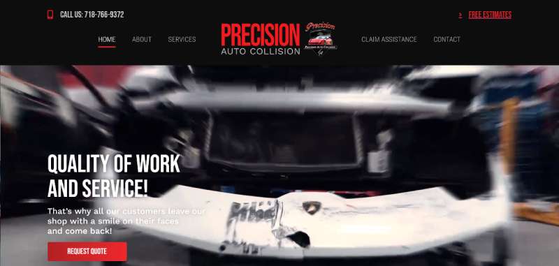 Precision-Auto-Collision 16 Auto Repair Website Design Exampless that Turn Heads