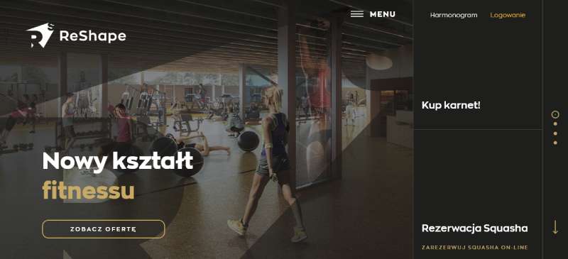 RESHAPE Examples of Great Gym Websites to Inspire You