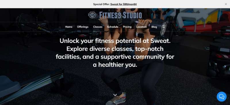 SWEAT-FXBG Examples of Great Gym Websites to Inspire You