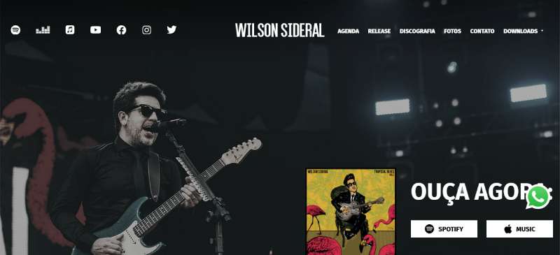 WILSON-SIDERAL Awesome Examples Of Websites For Singers