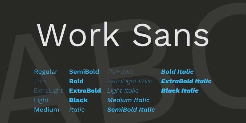 Work-Sans-Font-1 App Typography: The 25 Best Fonts for Apps