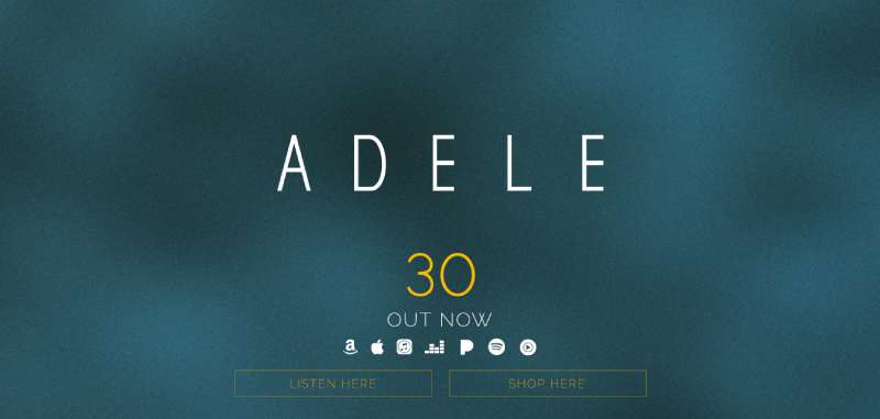 Adele1 27 Musician Website Design Examples for Creative Inspiration