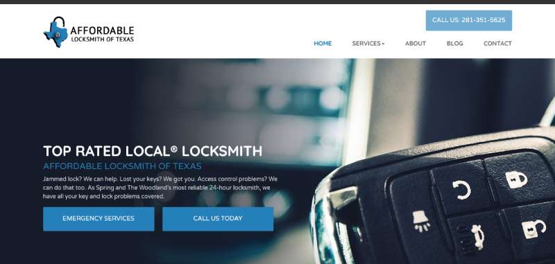 Affordable-Locksmith-of-Texas 11 Locksmith Website Design Examples to Unlock Creativity