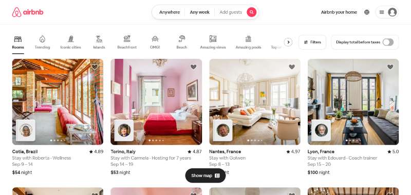Airbnb-1 The 29 Best Tourism Website Design Examples to Inspire Travel