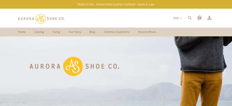 Aurora-Shoe-Co Artisan Website Design Inspiration: 15 Examples