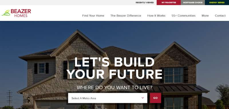 Beazer-Homes Home Builder Website Design: 22 Inspirational Examples