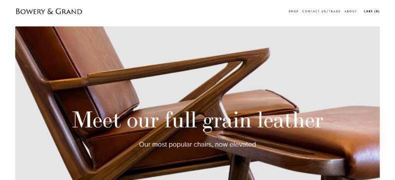 Bowery-Grand Artisan Website Design Inspiration: 15 Examples
