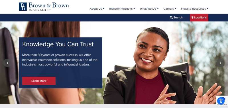 Brown-Brown-Insurance Insurance Website Design: 25 Trust-Building Designs