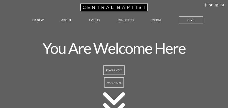 Central-Baptist-Church 22 Church Website Design Examples To Check Out