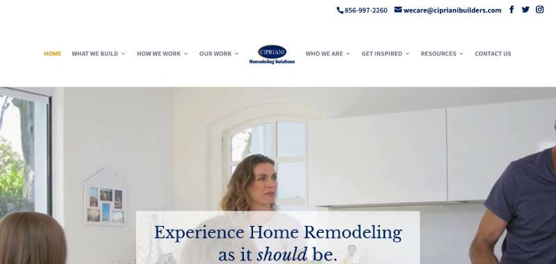 Cipriani-Remodeling-Solutions 22 Contractor Website Design Examples that Build Trust