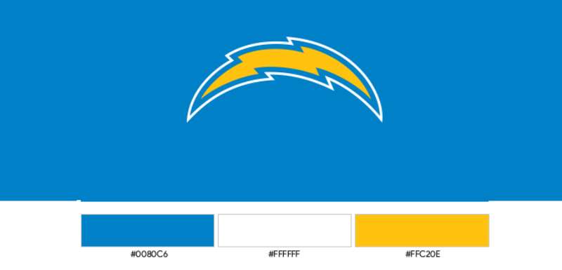 Colour-7 The Los Angeles Chargers Logo History, Colors, Font, and Meaning