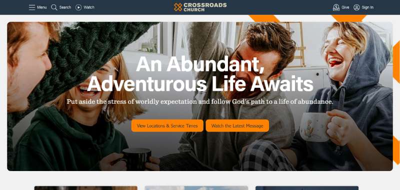 Crossroads-Community-Church 22 Church Website Design Examples To Check Out