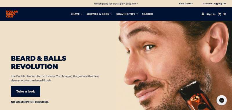 Dollar-Shave-Club 29 Subscription Website Design Examples To See