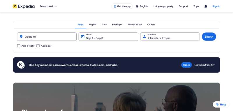 Expedia The 29 Best Tourism Website Design Examples to Inspire Travel