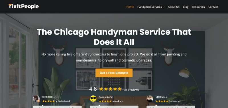 Fix-It-People Handyman Website Design Inspiration: 14 Examples