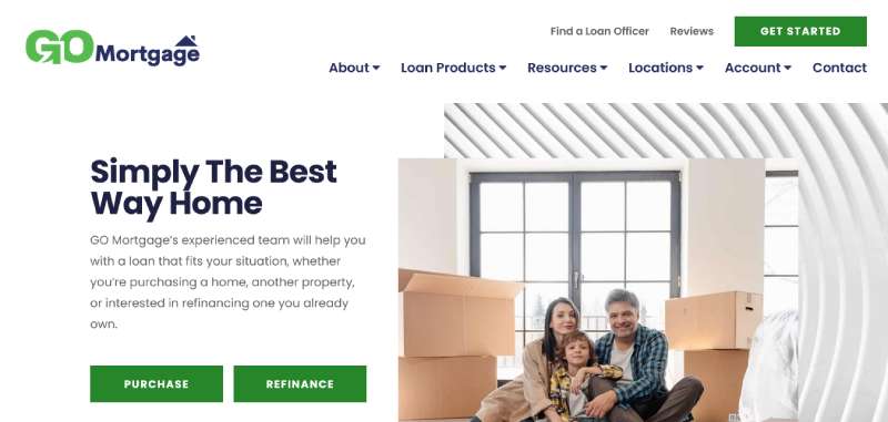 GO-Mortgage 18 Mortgage Broker Website Design Examples that Seal the Deal