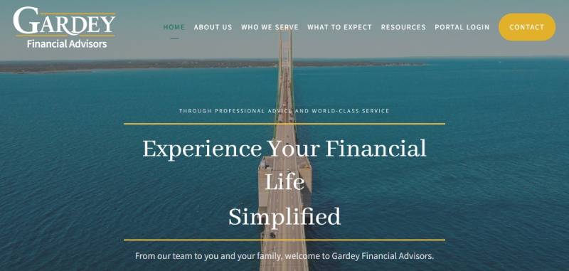 Gardey-Financial-Advisors 22 Financial Services Website Design Examples that Pay Off